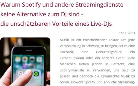 Warum Spotify und andere Streamingdienste keine Alternative zum DJ sind